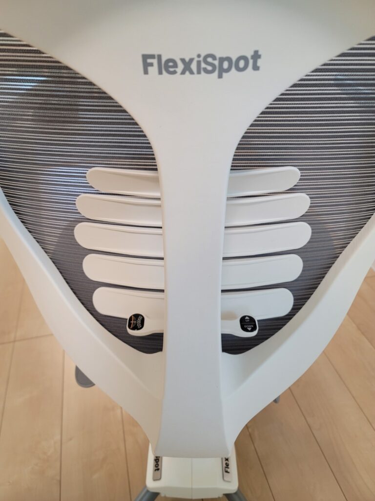 FlexiSpotフィットネスチェアV6　ランバーサポート調整
